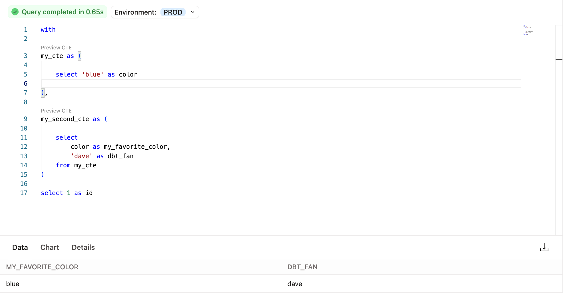 Preview CTE in Insights